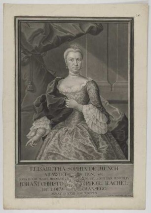 Bildnis der Elisabetha Sophia de Münch