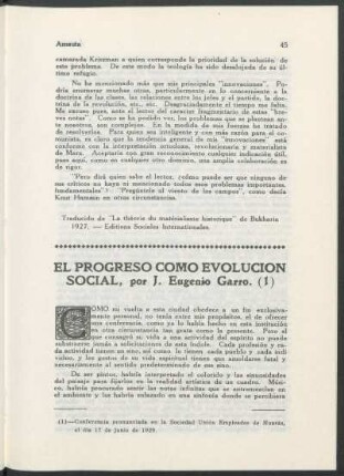El progreso como evolución social