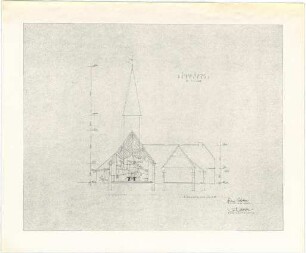 Gsaenger, Gustav; Brückenau (Bayern); Ev. Kirche - Schnitt