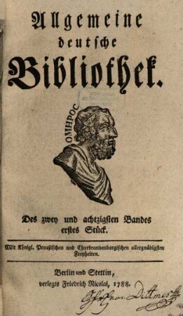 Allgemeine deutsche Bibliothek. 82. 1788