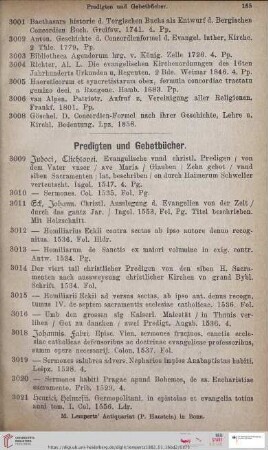 Predigten und Gebetbücher (Nr. 3009 - 3136)