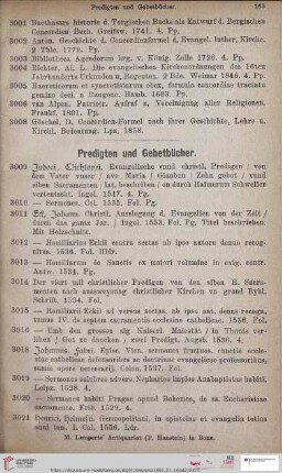 Predigten und Gebetbücher (Nr. 3009 - 3136)