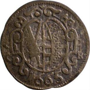 Münze, Dreier (NZ), 1665