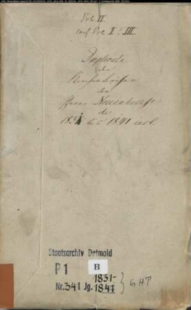 Kirchenbuchduplikate der katholischen Gemeinde Neuenheerse, Kreis Warburg (GHT 1831-1841) (Gemeinde: Katholische Gemeinde Neuenheerse)