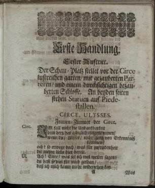 Erster Auftritt. - Fünfter Auftritt.