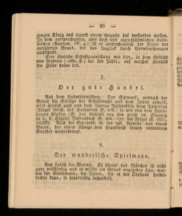 8. Der wunderliche Spielmann.
