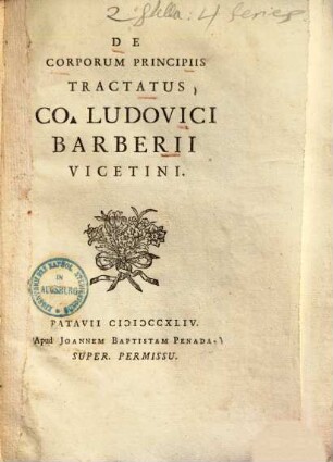 De corporum principiis tractatus