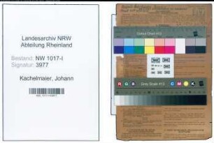 Entnazifizierung Johann Kachelmaier , geb. 09.01.1901 (Bohrer)