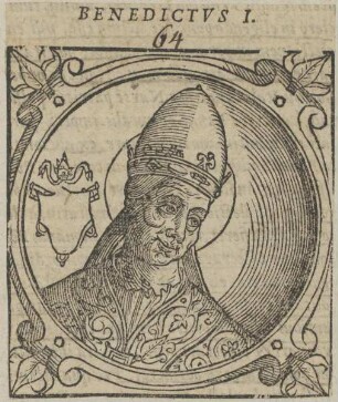 Bildnis von Papst Benedictus I.