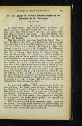 ¬Die¬ Praxis im deutschen Sprachunterricht auf der Mittelstufe in der Volksschule