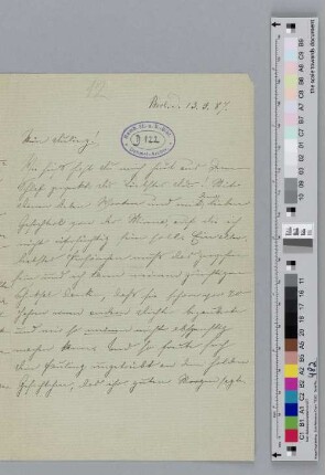 Brief an Richard Dehmel