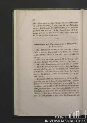 Vermehrung und Fortpflanzung der Obstbäume.
