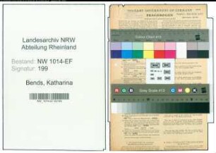 Entnazifizierung Katharina Bends , geb. 18.01.1901 (Arbeiterin)