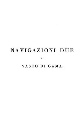Navigazioni Due di Vasco di Gamo