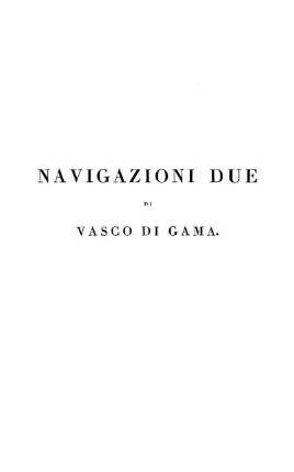 Navigazioni Due di Vasco di Gamo