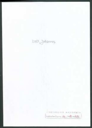 Noll, Johannes, [Kohlenhandel], Frankfurt a. M., Schriftwechsel mit Wichert