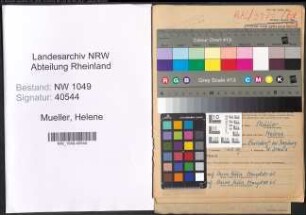 Entnazifizierung Helene Mueller , geb. 13.01.1901 ()