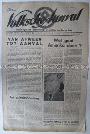 Wochenzeitung der belgischen Nationalsozialisten "Volksche Aanval"