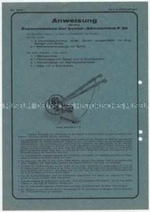 Anweisung für den Zusammenbau der Senior-Sämaschine P 32
