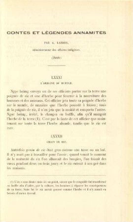 Contes et légendes annamites par A. Landes, administrateur des affaires indigènes
