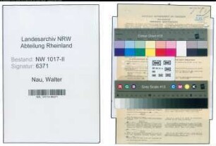 Entnazifizierung Walter Nau , geb. 27.09.1909 (Eisenbahner)