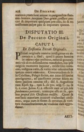 238-284, Caput I. De existentia peccati originalis