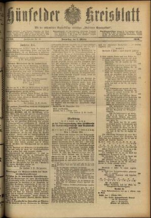 Ausgabe vom Donnerstag, den 05. Oktober 1916.