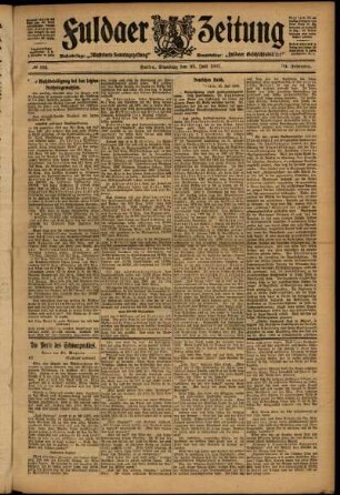 Ausgabe vom Dienstag, den 23. Juli 1907.