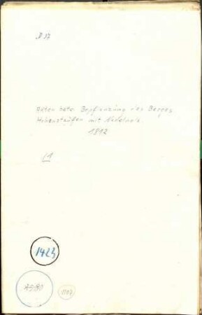 Bepflanzung des Berges Hohenstaufen mit Nadelholz