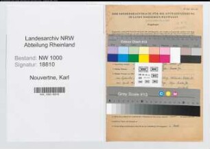 Entnazifizierung Karl Nouvertne, geb. 03.04.1890 (Angest.)