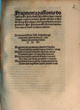 Fragmenta passionis domini nostri Jesu christi