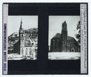 Salzburg, Franziskanerkirche,Landshut, Heilig-Geist-Kirche : Außenansichten