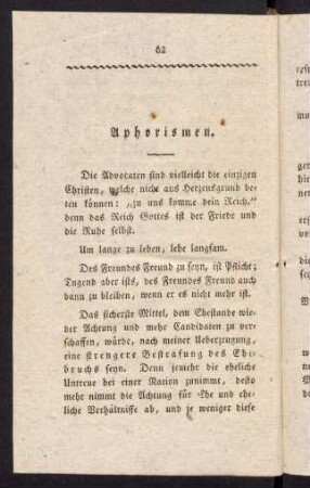 82-85, Aphorismen