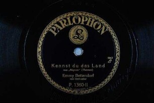 Kennst du das Land : aus "Mignon" / (Thomas)