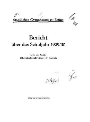 1929/30: Bericht ... - 1929/30