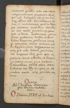 Oratio. Ad Christum Dominum pro sincera Confessione.