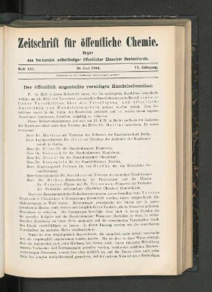 Heft XII. 30. Juni 1900.