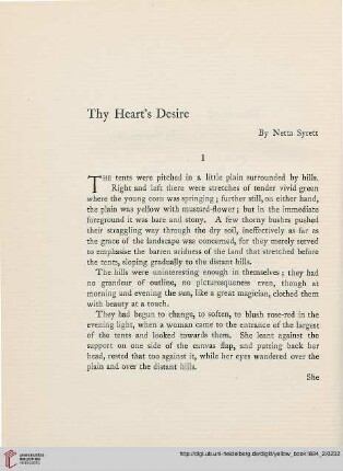 2: Thy heart's desire