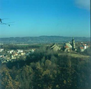 Stadtansicht mit Marienkirche vom Dohnaer Berg : Dohna. Stadtansicht mit Marienkirche vom Dohnaer Berg