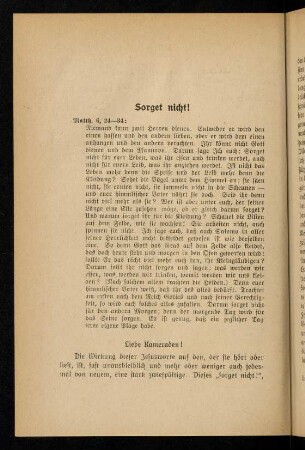 204-210, 31. Sorget nicht!