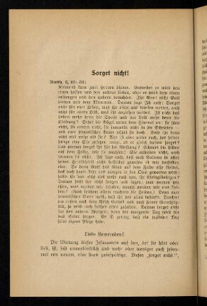 204-210, 31. Sorget nicht!