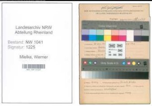 Entnazifizierung Werner Mielke , geb. 25.12.1912 (Angestellter)