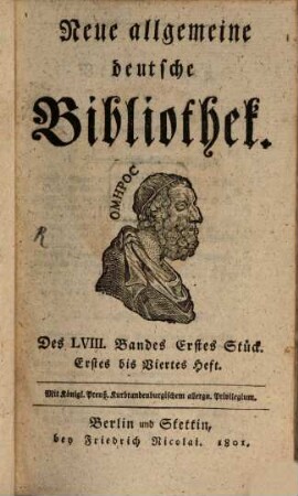 Neue allgemeine deutsche Bibliothek. 58. 1801