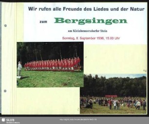 Bergsingen am neuen Standort (Bild 1) : Dirigent: Werner Matschke