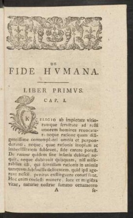 De Fide Humana.