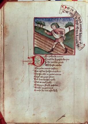 Monatsbild Oktober, Sämann : Monatsbild Oktober, Sämann, Illustration, 1460