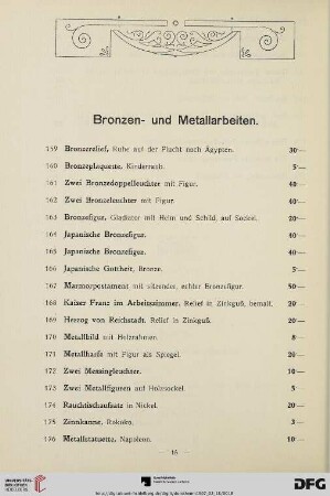 Bronzen- und Metallarbeiten (Nr. 159-185)