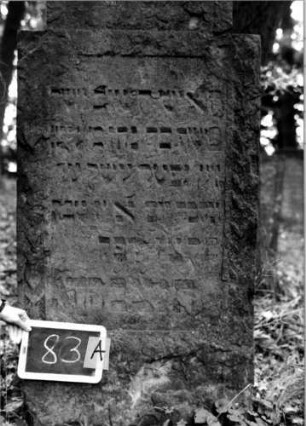 Grabstein 83 [Nir S. 82 Nr. 8.15]: Grabstein 83A [Nir S. 82 Nr. 8.15]