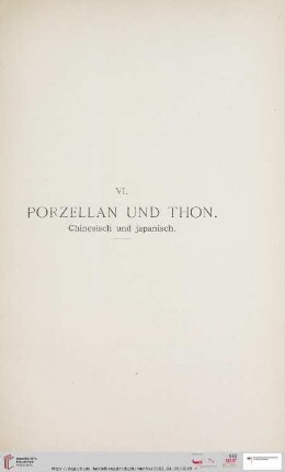 VI. Porzellan und Thon (Nr. 131 - 145)