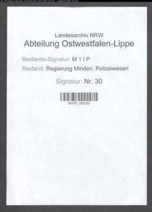 Angelegenheiten der staatlichen Schutzpolizei, Besonderes, Band 3